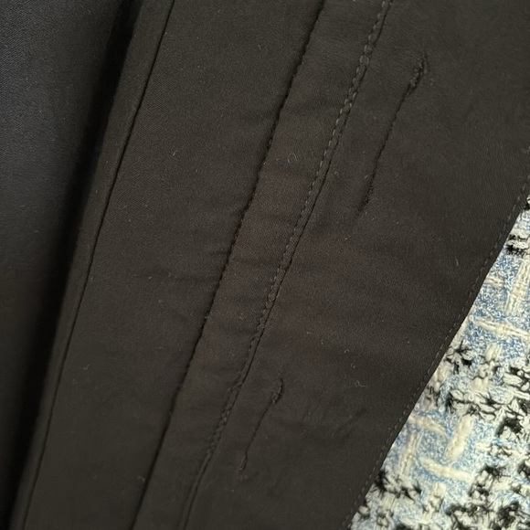 New Maje Tweed Effect Dress Blue Black Plaid Button Front Mini Size 40/L - Picture 12 of 16